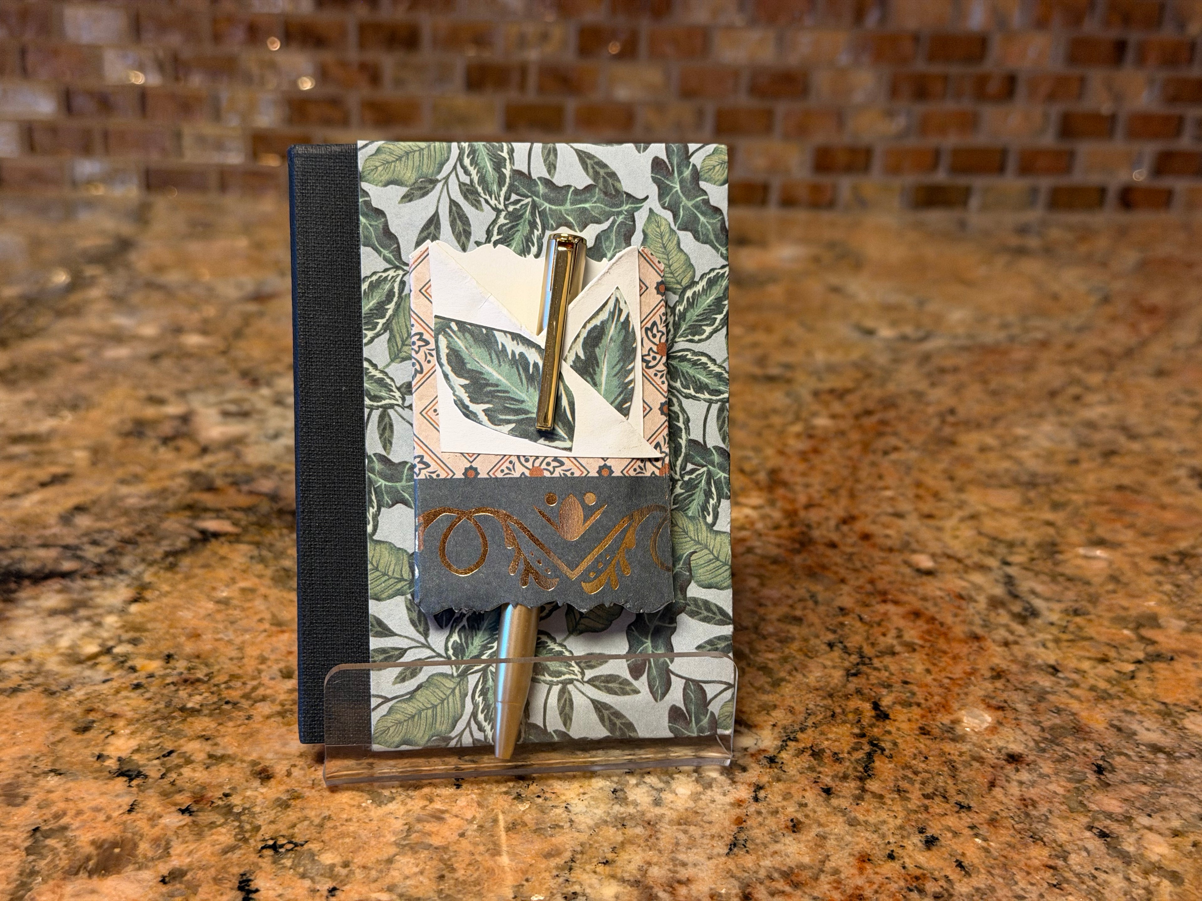 "Summer Leaves" Personalized POCKET JOURNAL w/ Mini Pen