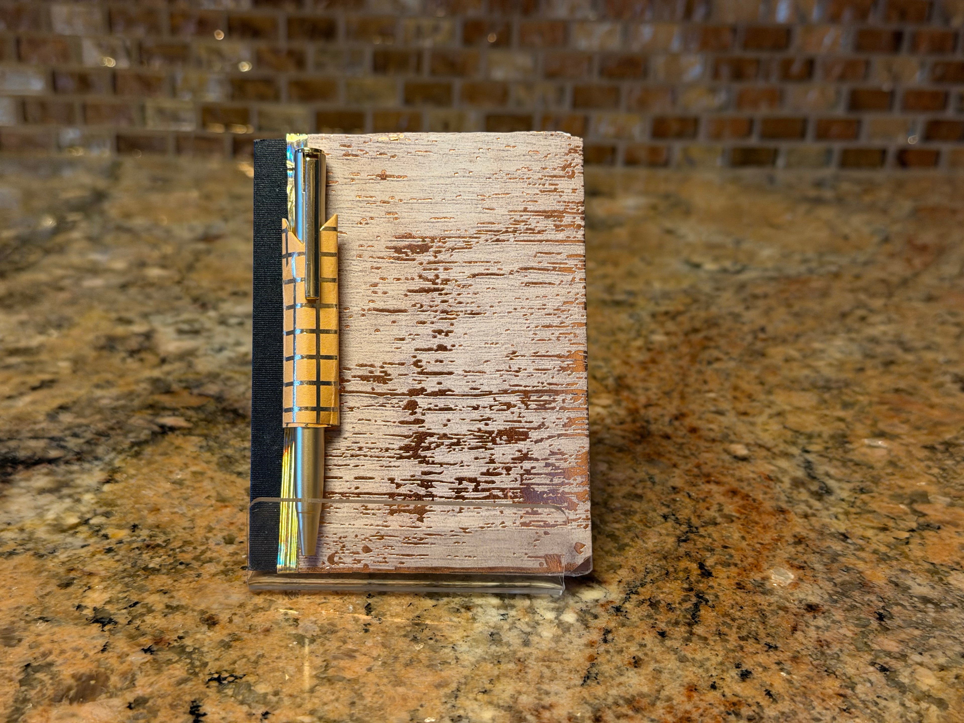 "Golden Streaks" Personalized POCKET JOURNAL w/ Mini Pen