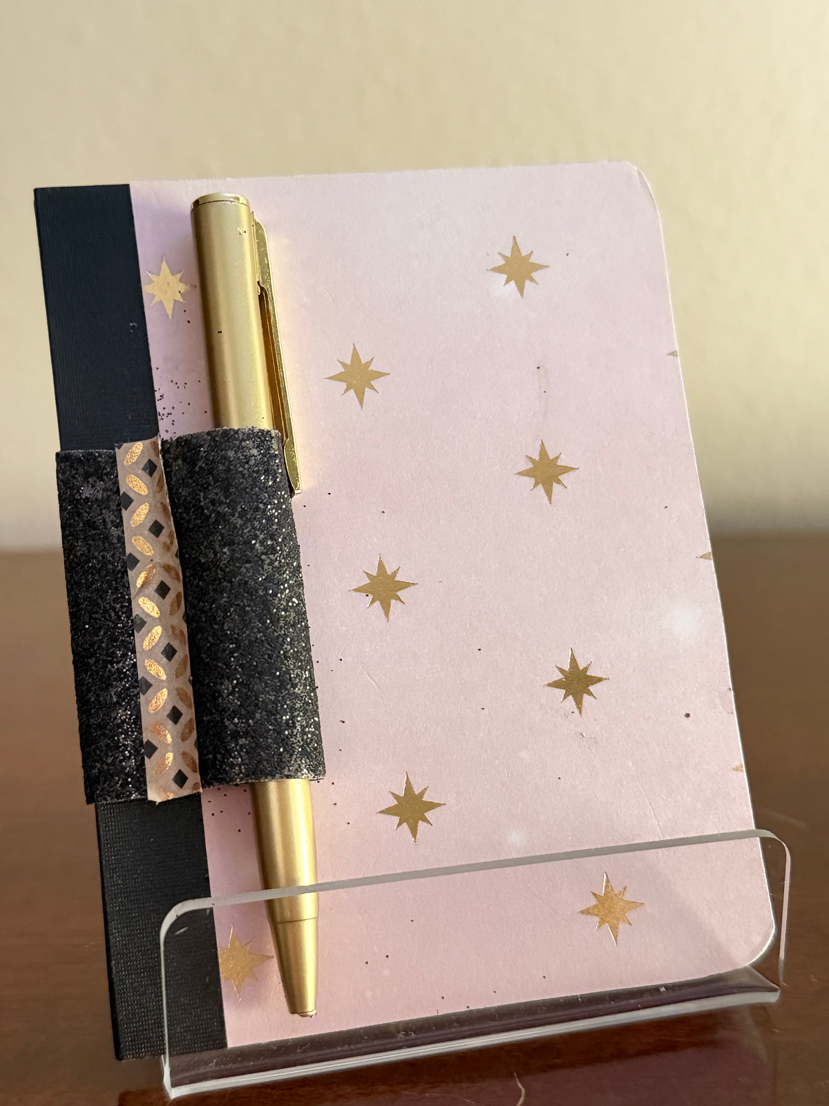 "Pink Stars" Pocket Journal