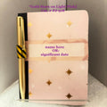 "Gold Stars on Light-Pink" Pocket Journal
