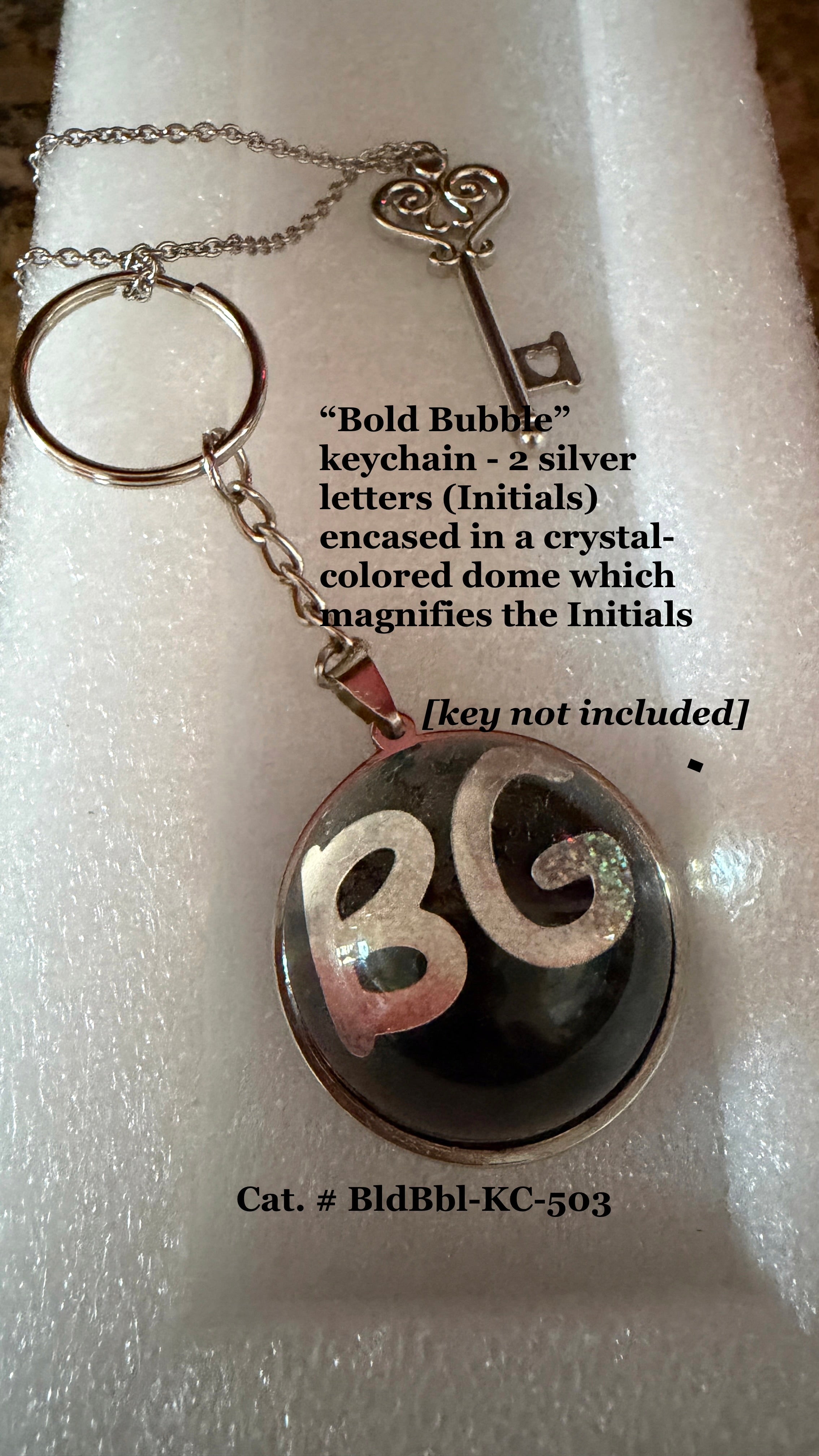 "Bold Bubble" Personalized Key Chain [Cat. # BldBbl-KC-503]