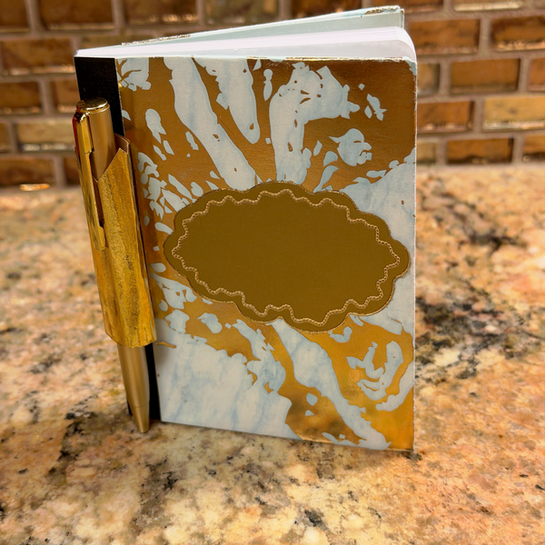 for Personalizing (golden shades on light-aqua) Pocket Journal - Cat.# PJ-912